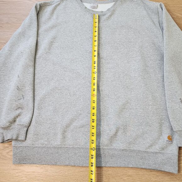 Carhartt K124 Sweatshirt Mens XL Midweight Pullover Gray Distressed Country Fit - Picture 6 of 15